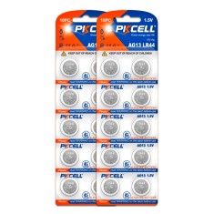 Set 20 Baterii Alkaline LR44, AG13, A76, Pkcell