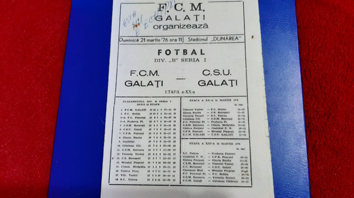 program FCM Galati - CSU Galati