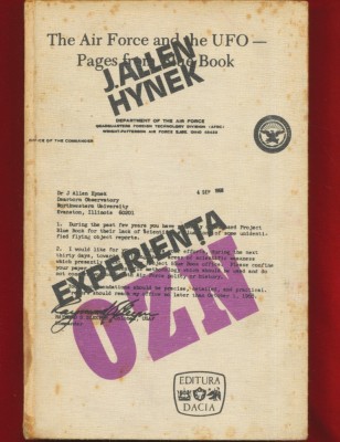 J. Allen Hynek &amp;quot;Experienta OZN&amp;quot; - Editura Dacia, Cluj-Napoca, 1978 foto
