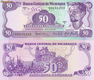 NICARAGUA 50 cordobas 1984 UNC!!! foto