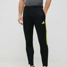 Adidas Performance pantaloni de antrenament Tiro 23 barbati, culoarea negru, cu imprimeu