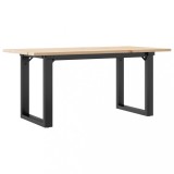 Cumpara ieftin Masa de cafea, cadru O, 100x50x45 cm, lemn masiv pin si Otel