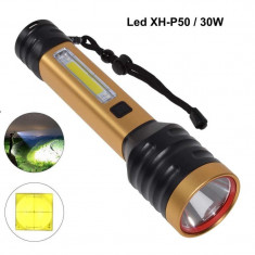 Lanterna 30W Led Cree XH P50 + Led Cob foto