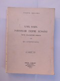 PAMFIL SEICARU KARL MARX INSEMNARI DESPRE ROMANI 1965 MADRID EDITURA CARPATII