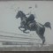 Militar roman calare in cursa cu obstacole// foto tip CP 1912