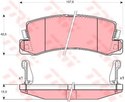 Set placute frana,frana disc LEXUS RX (MCU15) (2000 - 2003) TRW GDB3164 foto