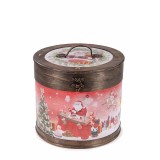 Cutie decor Craciun lemn multicolor &Oslash; 30 x 27 H