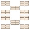 Etichete Autocolante, Model Clasic, Set 40 Bucăți, Culoare Negru, Dimensiuni 8x4cm, Oem