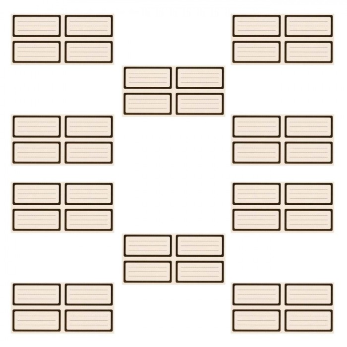 Etichete Autocolante, Model Clasic, Set 40 Bucăți, Culoare Negru, Dimensiuni 8x4cm