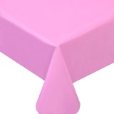 Față de masă plastic, model unicolor, Culoare Roz, Dimensiune 137x274 cm, Unică Folosință