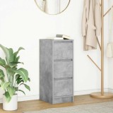 vidaXL Bufetă Gri Beton 29,5x34x76 cm Lemn prelucrat