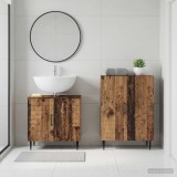 Cumpara ieftin Set de dulapuri pentru baie, 2 piese HAARLEM Lemn vechi