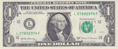 Bancnota Statele Unite ale Americii 1 Dolar 2017A - PNew UNC (L= San Francisco ) foto