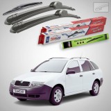 Cumpara ieftin Ștergătoare Skoda Fabia I Praktik 6Y5 2001-2007 | Set Față și Spate Flat &ndash; TeamCar&reg;