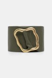 Answear Lab curea de piele culoarea verde