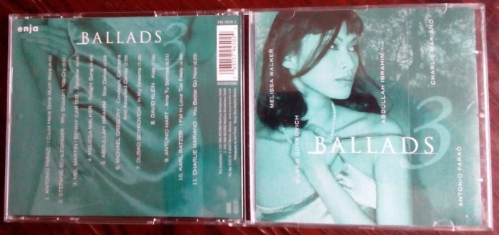 CD JAZZ ENJA: BALLADS VOL.3/2002:Antonio Farao/Abdullah Ibrahim/Charlie Mariano+