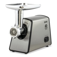 Masina de tocat carne Zass, 600 W, 1,6 Kg/min, 3 discuri din inox, metal, accesorii incluse, Argintiu