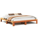 Cumpara ieftin Cadru de pat fara saltea, maro ceruit 180x200 cm lemn masiv pin