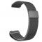 Curea tip Milanese Loop compatibila cu Huawei Watch 2 Classic, Telescoape QR, 22mm, Space Gray