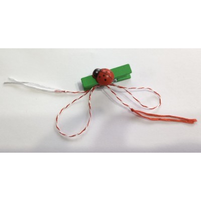 Martisor din lemn model Buburuza foto