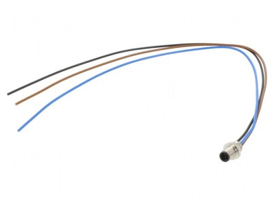 Conector M5 tată 3 pini aurit IP67 foto