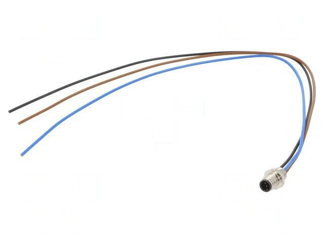 Conector M5 tată 3 pini aurit IP67
