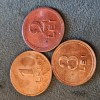 Romania lot jetoane 1 leu 2 lei 3 lei