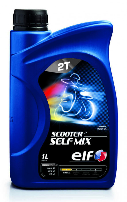 (PL) Ulei de motor 2T 2T Elf Scooter 2 Self Mix SAE 30 1L TC ISO-L-EGB;Jaso FB Mineral