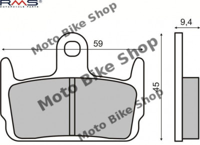 MBS Placute frana Kymco Sniper 50 94-96 /Heroism 150 95-97 MCB686, Cod Produs: 225100250RM foto