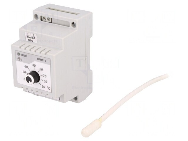 Regulator Temperatură NTC 47kOhm cu Relee 230VAC TPMC-8