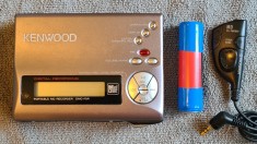 Kenwood DMC-F5R minidisc recorder cu telecomanda si baterie noua