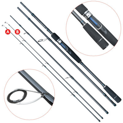 Lanseta carbon Baracuda Urban Stick 2.10m cu 2 varfuri actiuni 7-20g. si 15-40g foto