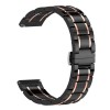 Curea ceramica, compatibila Samsung Galaxy Watch Active 2, telescoape QR, Gold Streak