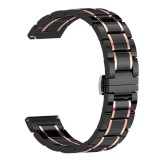 Curea ceramica, compatibila Samsung Galaxy Watch7 40mm, telescoape QR, Gold Streak