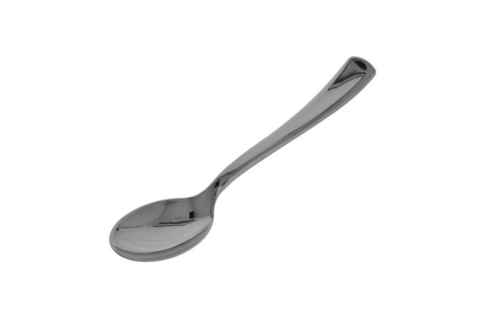 Set 50 lingurite cafea espresso 10 cm, plastic reutilizabil, culoare argintie