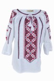 Bluza tip ie dama R24, alb trandafir/negru darth vader , marimea L