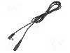 Cablu alimentare DC, DC 5,5/2,1 soclu, DC 5,5/2,5 mufa, negru, 1,5m, WEST POL - A25-C21-C050-150BK