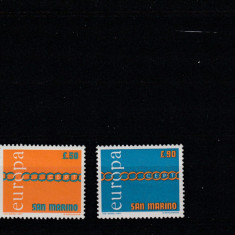 San Marino 1971-Europa CERT,serie 2 valori,MNH,Mi.975-976