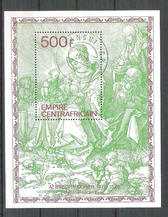 Central African Republic 1979 Religion, perf. sheet, used R.026