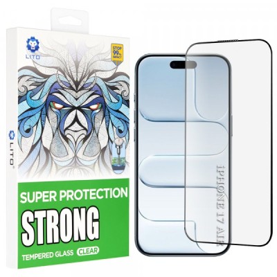 Folie de protectie Ecran Lito D+ Max Strong pentru Apple iPhone 17 Air, Sticla Securizata, Full Glue, Neagra foto