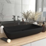 Cumpara ieftin Chiuvetă dreptunghiulară de lux, negru mat, 71x38 cm, ceramică
