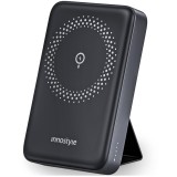 Innostyle Powermag 2In1 Powerbank Cu Inducție Rapidă Pentru Magsafe 10000Mah Stand Negru