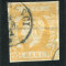 1871 , Lp 31a , Carol I 10 Bani portocaliu / hartie vargata - stampilat