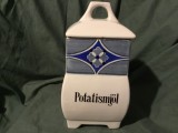 Recipient bucatarie / Cutie veche din ceramica pentru Potatismjol ( Amidon de Cartofi ) !