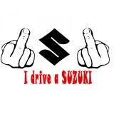 Cumpara ieftin Sticker Fuck You I Drive A SUZUKI