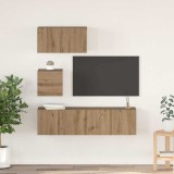 vidaXL Set comodă TV Pe perete Altele 4 pcs stejar artizanal 60 x 30 x 30 cm