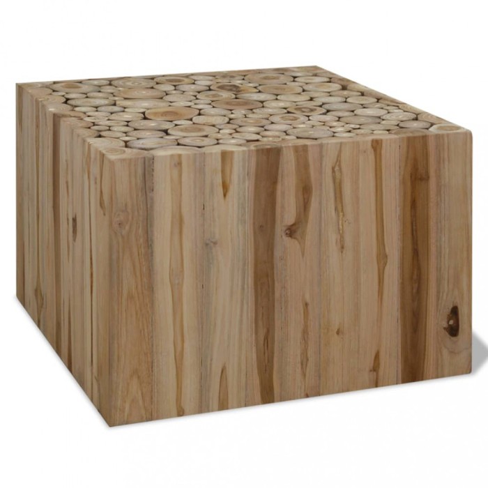 vidaXL Măsuță de cafea, lemn de tec natural, 50 x 50 x 35 cm 244555