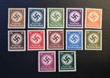 Germania WWII (1942) -Seria Completă "Dienstmarke Deutsches Reich" (3 Pf p&acirc;nă la 50 Pf) (MNH cu gumă originală intactă ) BN1