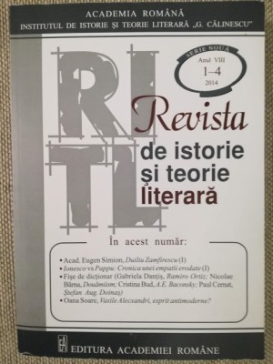 Revista de istorie și teorie literară, Nr. 1-4 / 2004, Eugen Simion, M. Iovănel foto