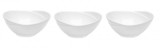 Set 3 boluri pentru servire, Ceramica, Alb, 160 ml, Oem